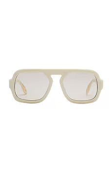 Elisa Johnson Jane Sunglasses in Ivory White from Revolve.com | Revolve Clothing (Global)