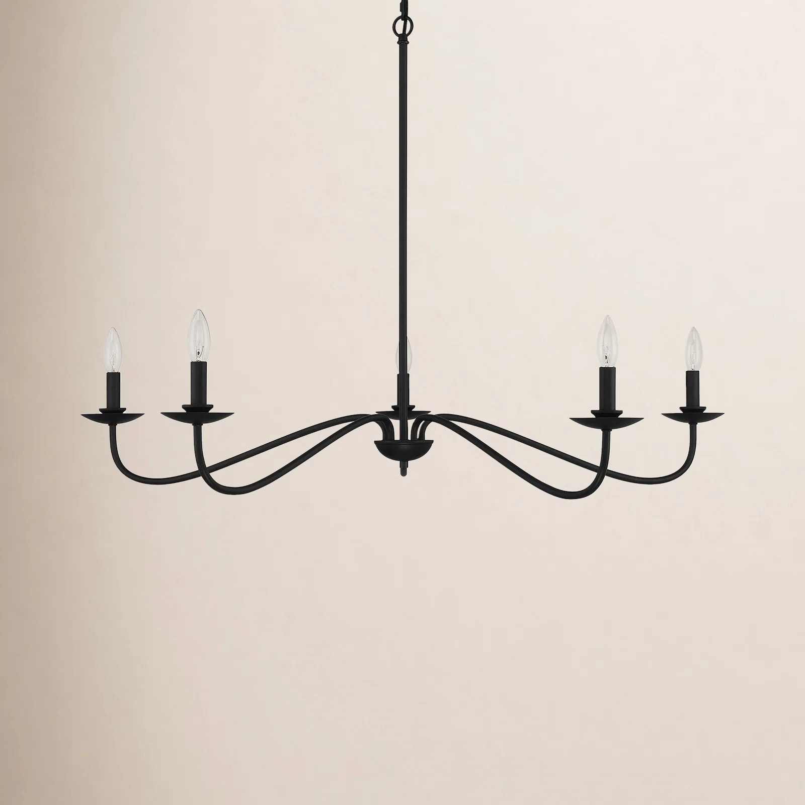 Abigeal 5 - Light Candle Style Classic Chandelier in Matte Black | Wayfair North America