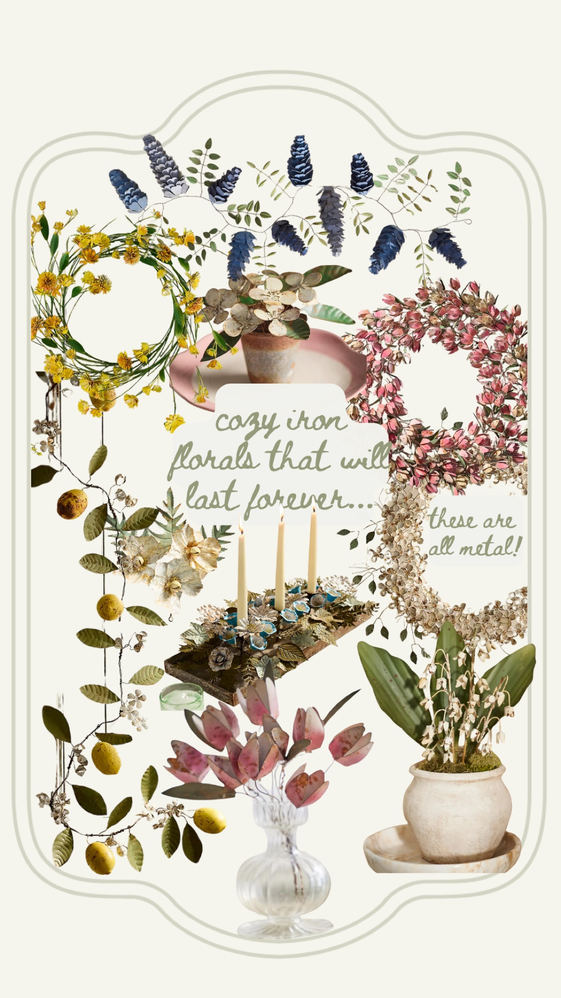 @ShopTerrain has my ❤️. All metal florals that will last FOREVER & can bring some cozy sunshine into your home all year long without the maintenance. I LOVE the vintage found vibe of these! 

#Terrainpartner #Ad 

#LTKHome #LTKStyleTip