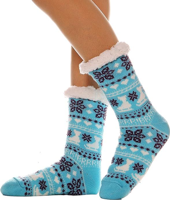 EBMORE Women Slipper Fuzzy Socks Fluffy Cabin Cozy Plush Winter Warm Soft Fleece Thick Comfy Chri... | Amazon (US)