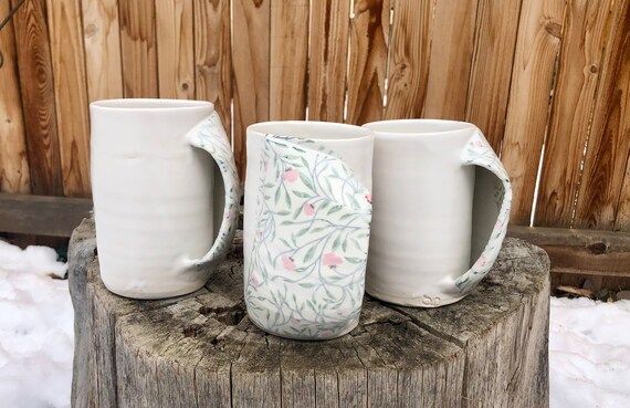 Pocket mug | Hand-warming mug | Handmade porcelain mug| Housewarming gift | Rustic home decor | F... | Etsy (US)