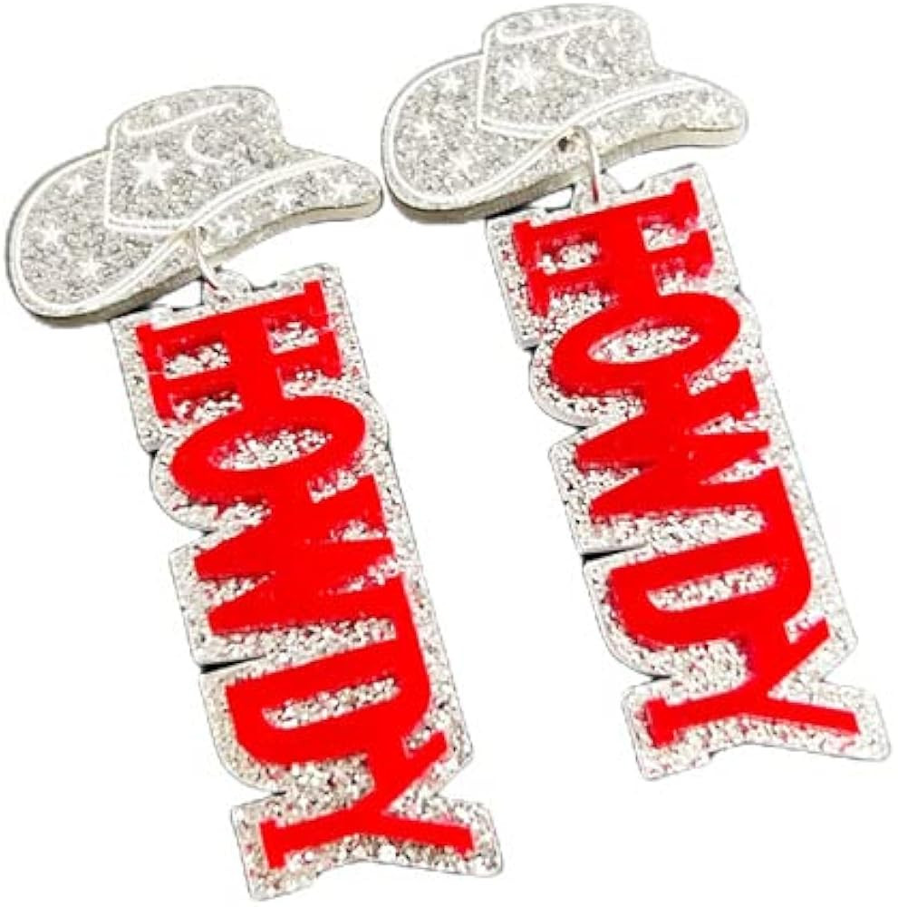 Western Cowgirl Earrings for Women Boho Earrings Howdy Dangle Earrings Cowgirl Hat Earrings Beads... | Amazon (US)