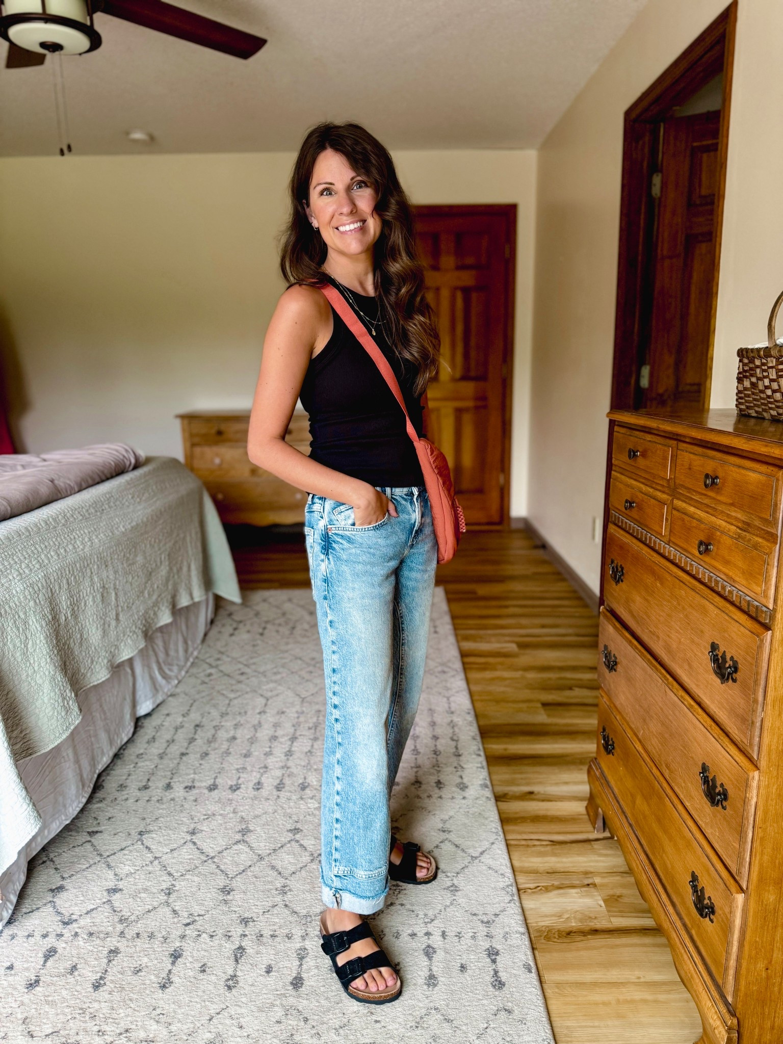 Small in my tank, 24 short in my jeans (short is sold out—I think they’d be easily cut off because they’re a raw gem). 6 in my sandals. 

#LTKgrwm #LTKootd #LTKPetite