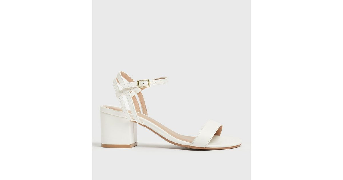 White Strappy Block Heel Sandals
						
						Add to Saved Items
						Remove from Saved Items | New Look (UK)