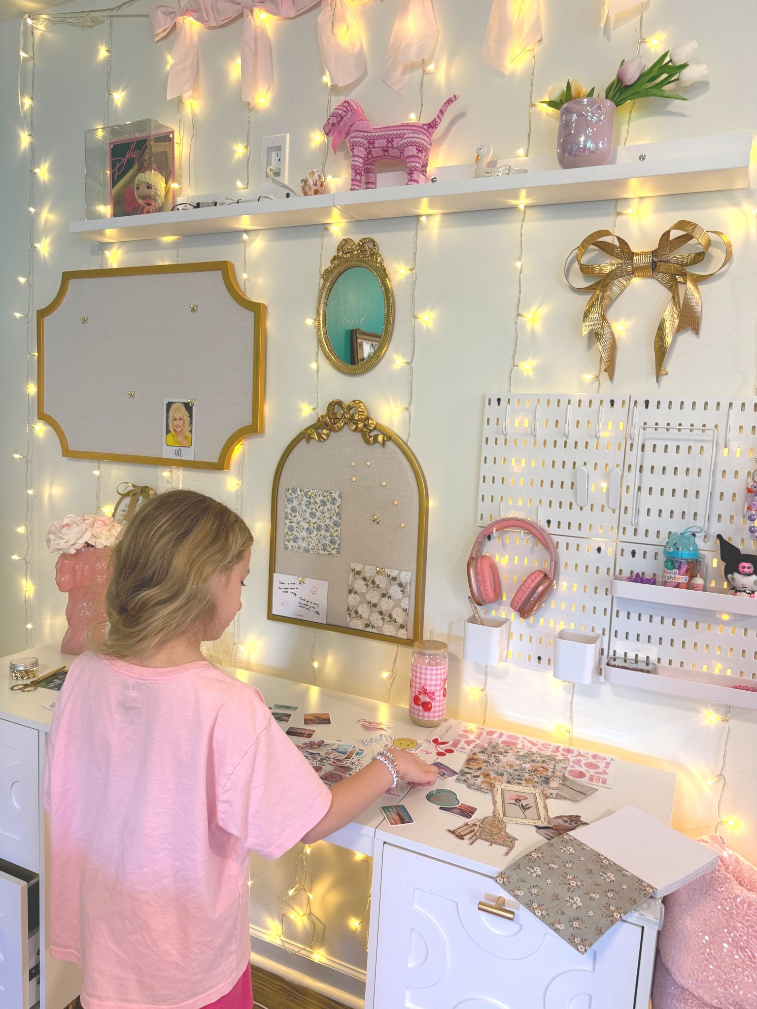 Working on her homeschool space. 🫶🏼 #homeschool 

#LTKKids #LTKmorningroutine #LTKHome