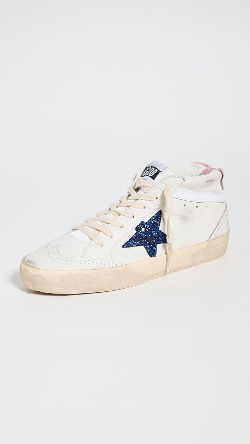 Mid Star Leather Upper Glitter Star Sneakers | Shopbop
