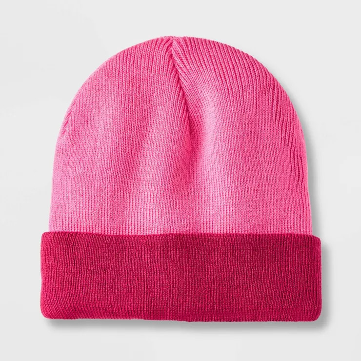 Kids' Colorblock Beanie - Cat & Jack™ Pink | Target