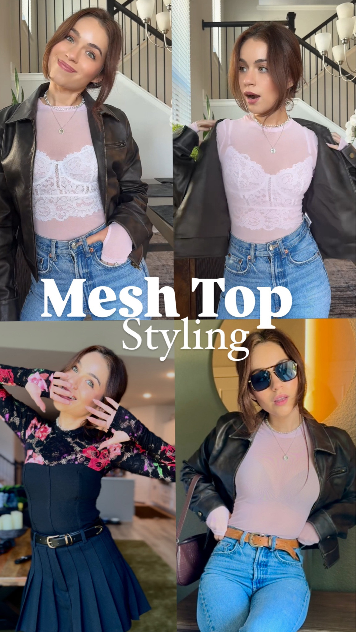 How to style a mesh top or a lace top, 4 different ways 🤗

#ad

#LTKSeasonal #LTKFindsUnder50 #LTKStyleTip