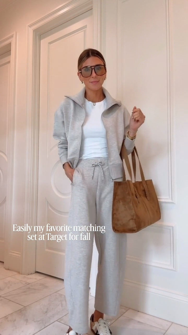 New lounge set from @Target for fall I'm wearing size small in jacket and xs in bottoms. The pants are a BEST SELLER this week!

#LTKootd #LTKfitnessgoals