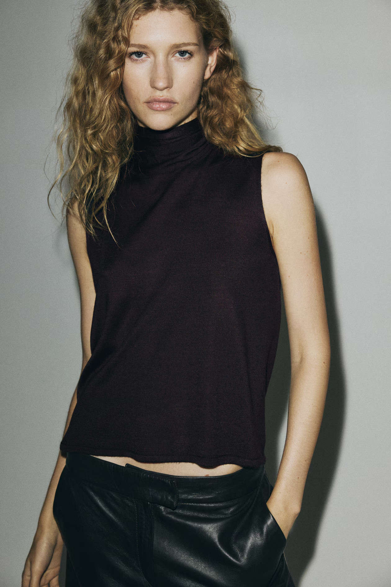 Scarf-detail turtleneck top | H&M (US + CA)