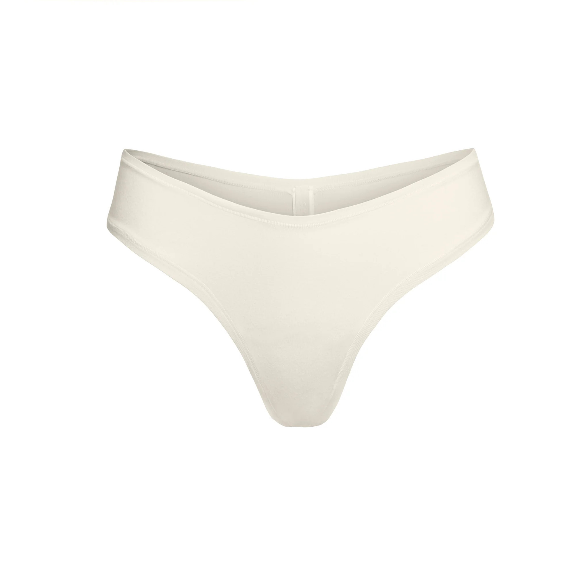 SKIMS Dipped Thong | White | Small | Cotton Jersey | SKIMS (US)