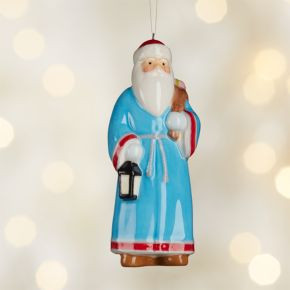 Around the World Greece Santa Ornament | Crate & Barrel