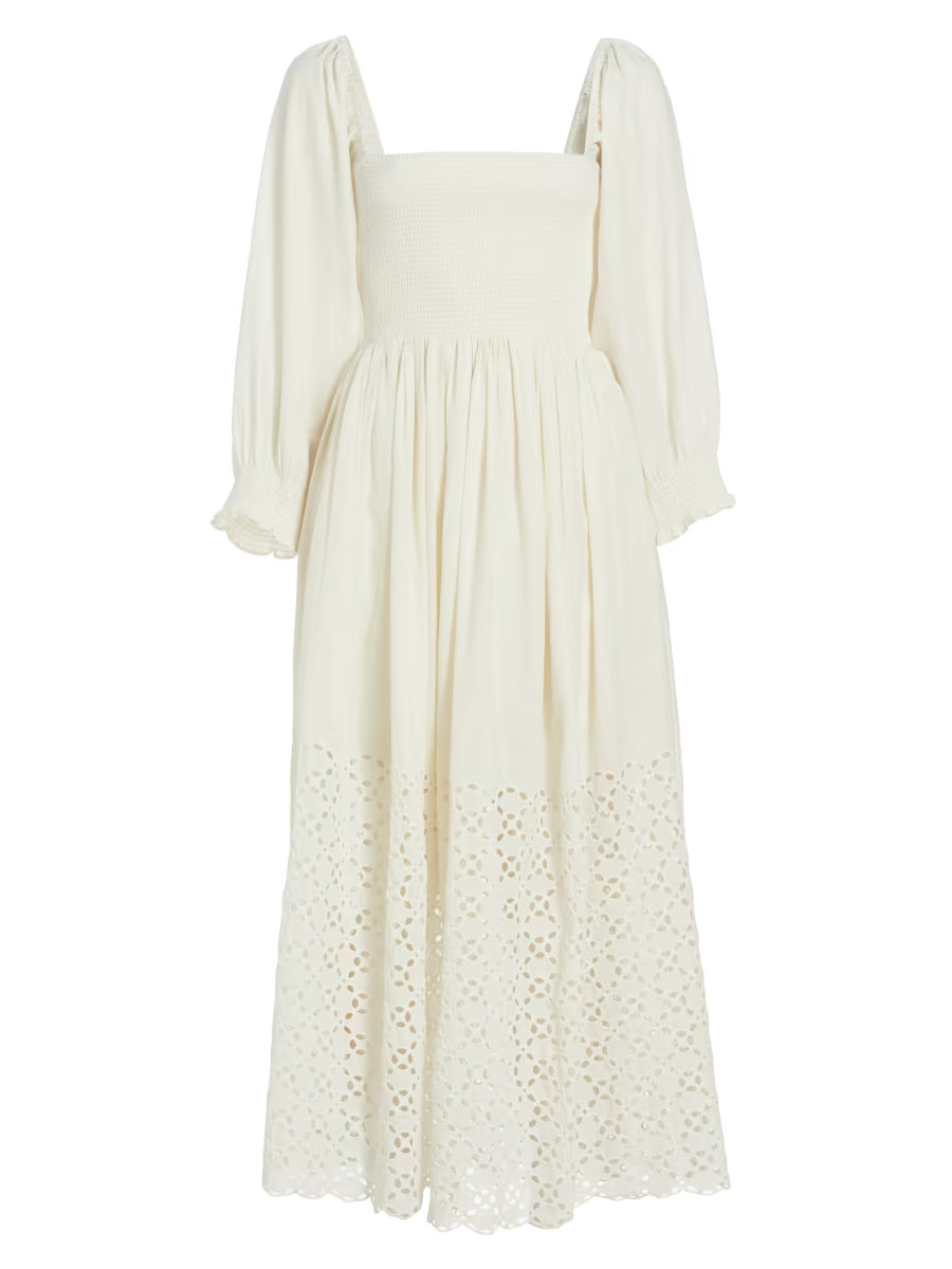 Perfect Storm Eyelet Cotton Maxi Dress | Saks Fifth Avenue