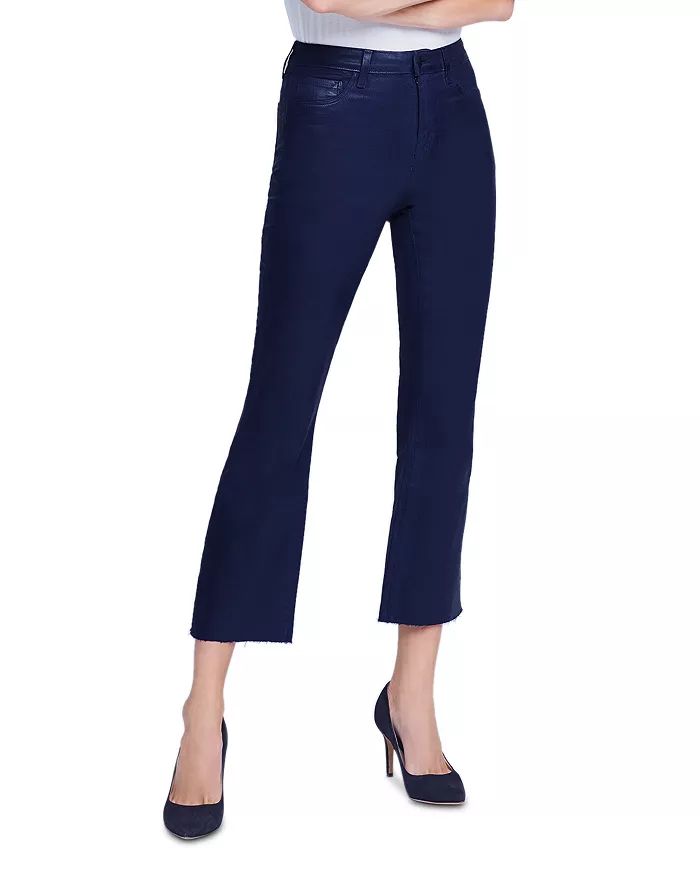 Kendra High Rise Cropped Flared Jeans in Midnight | Bloomingdale's (US)