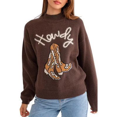 Women's Western Howdy Sweater - fashionworks S | Target
