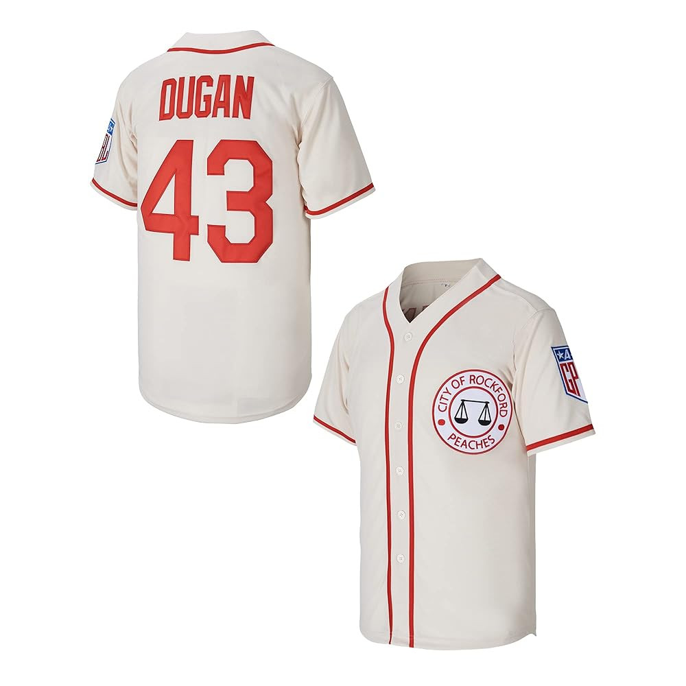 43 City of Rockford Peaches A League of Their Own Movie Men's Baseball Jersey Stitched | Amazon (US)