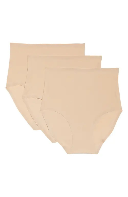 Chantelle Lingerie Soft Stretch 3-Pack High Waist Briefs in Nude at Nordstrom | Nordstrom