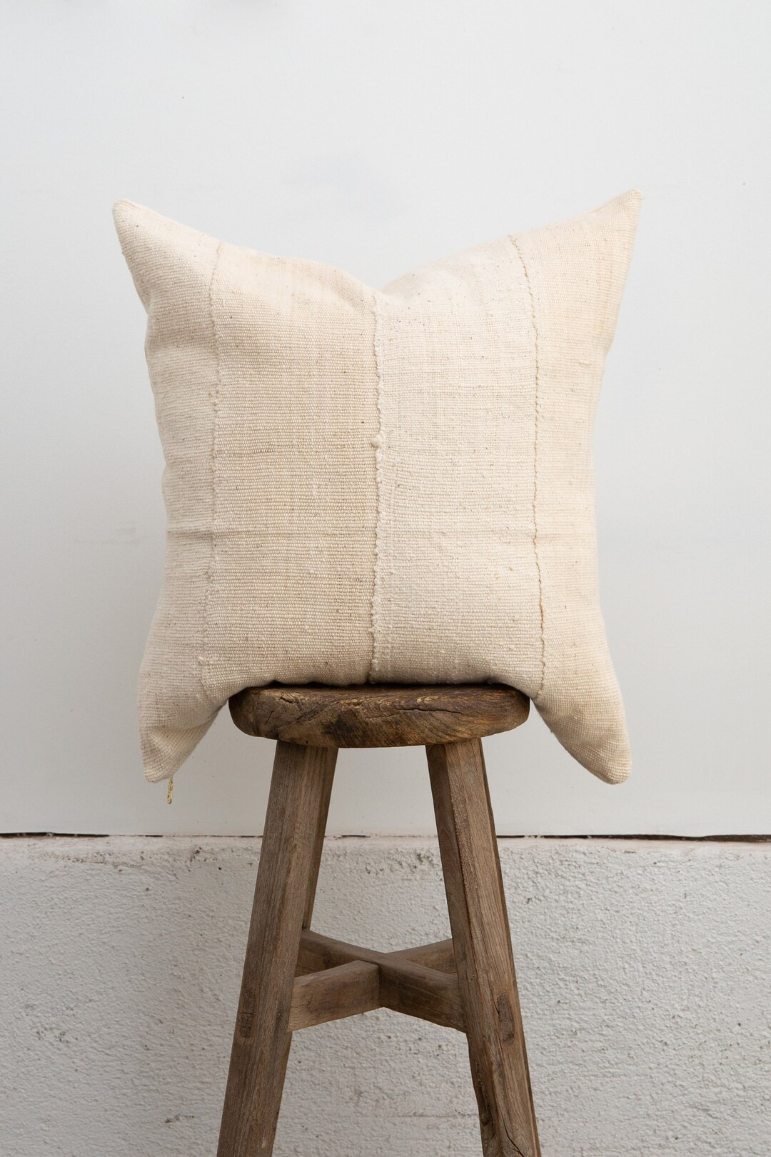 White Mudcloth Pillow Cover | Etsy (US)