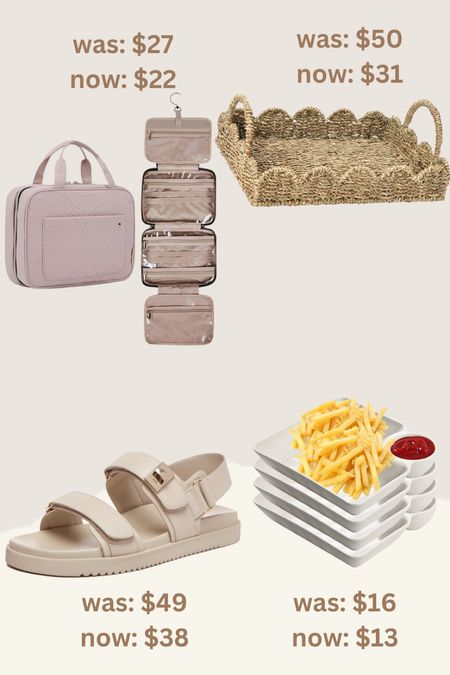 Daily deals
Toiletry bag
Sandals
Trey
Plates to dip