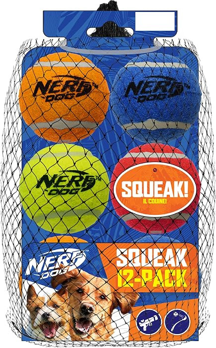 Nerf Dog 12-Piece Dog Toy Gift Set, Includes 2.5in Squeak Tennis Ball 12-Pack, Nerf Tough Materia... | Amazon (US)