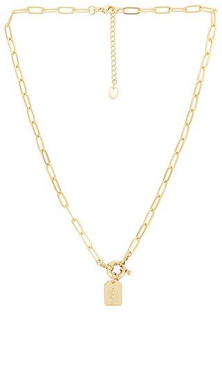 Letter Tag Necklace in Gold | Revolve Clothing (Global)