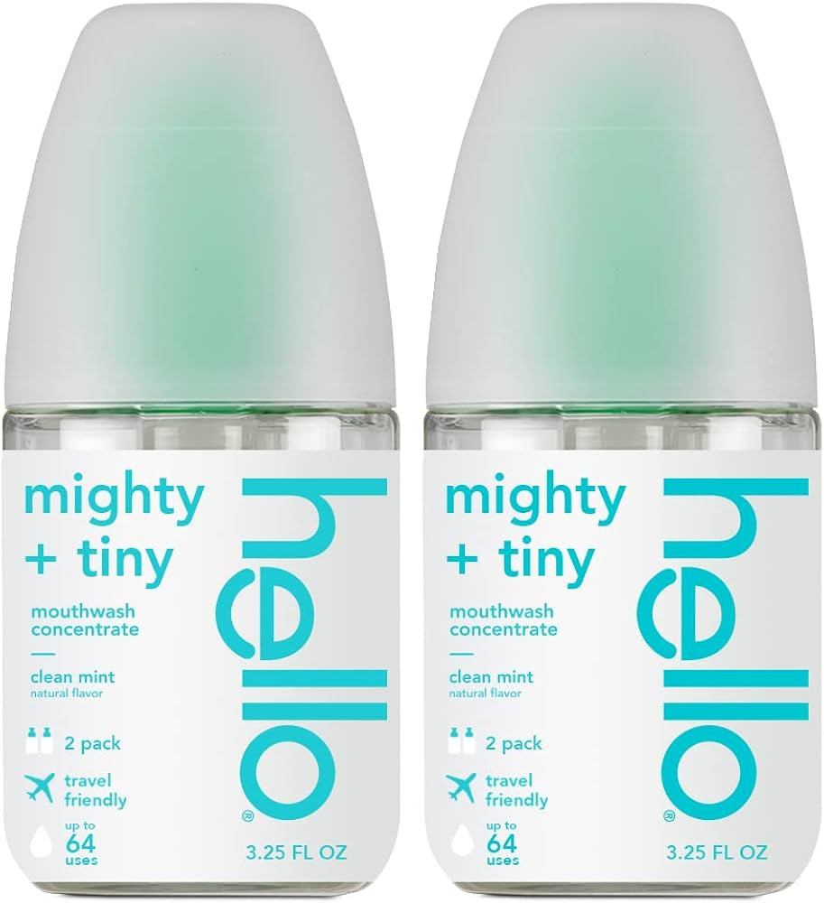 Hello Clean Mint Mouthwash Concentrate, Alcohol Free Mouthwash for Bad Breath, Travel Size Mouthw... | Amazon (US)