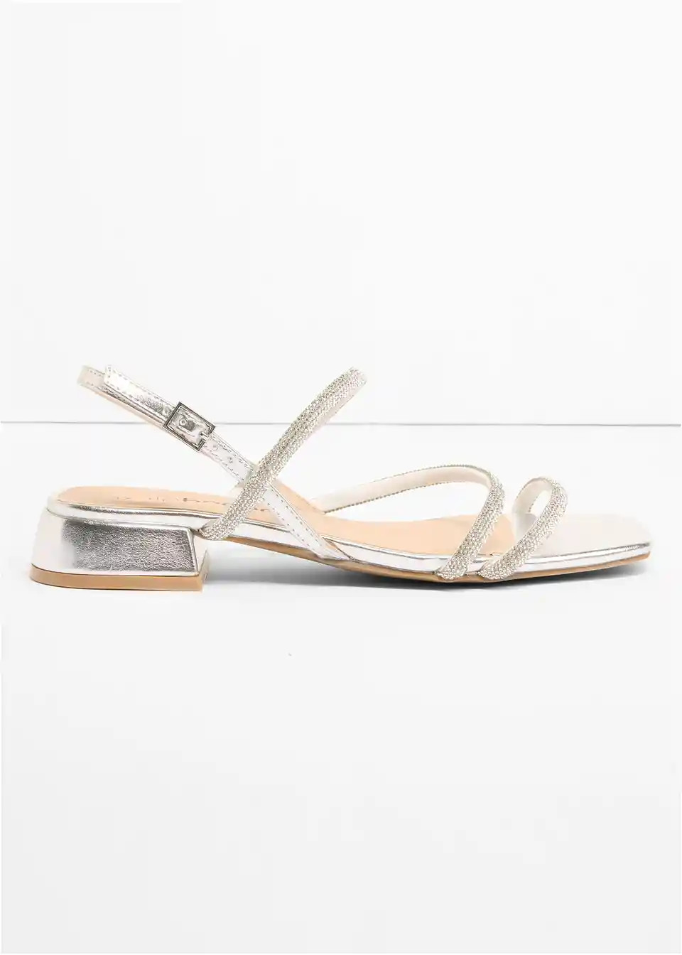Riemchensandalen mit Glitzersteinen | Bonprix DE