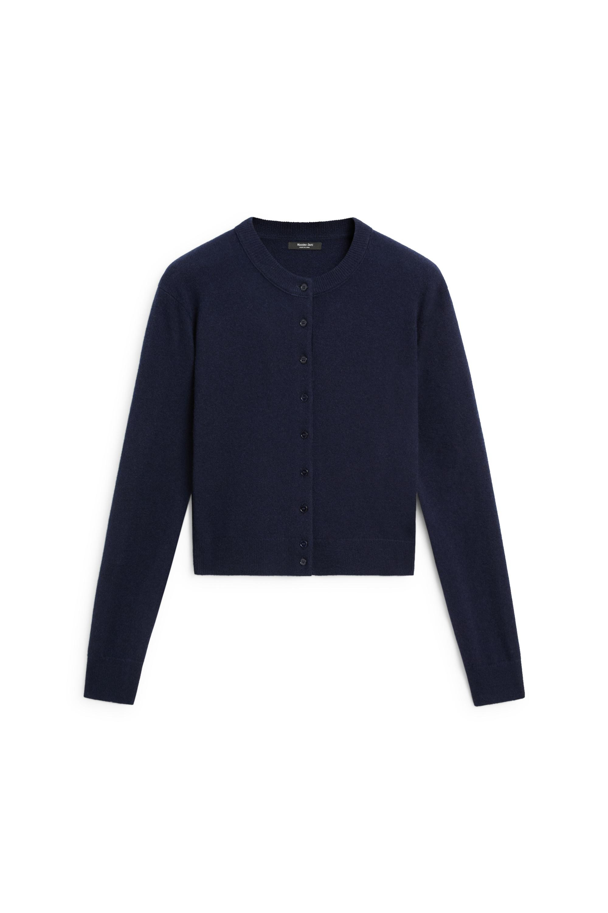 Knit cardigan with button detail | Massimo Dutti UK