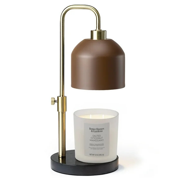 Better Homes & Gardens Matte Taupe Metal Candle Warmer Lamp with Adjustable Height | Walmart (US)