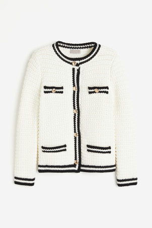 Textured-knit cardigan - Light blue - Ladies | H&M GB | H&M (UK, MY, IN, SG, PH, TW, HK)