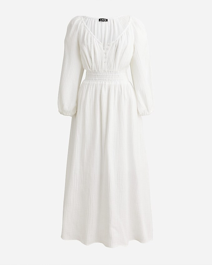 V-neck midi dress in soft gauze | J. Crew US