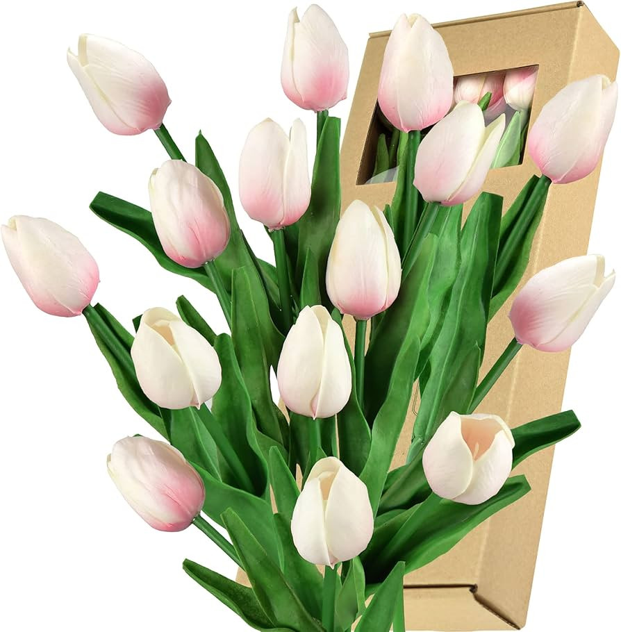 FiveSeasonStuff Tulips Artificial Flowers | Real Touch | Wedding Bouquet Home Décor Party | Flor... | Amazon (US)