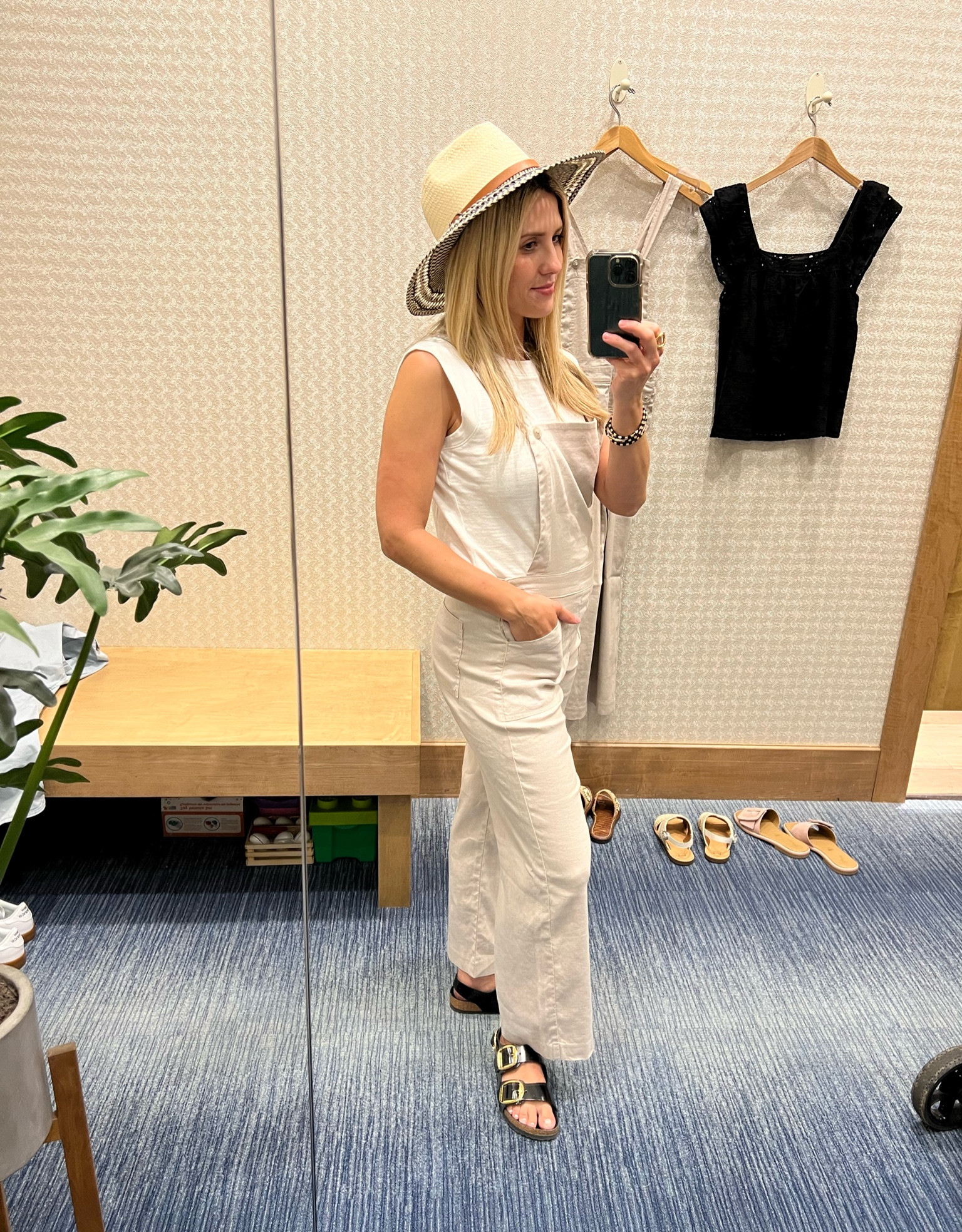 Cocktail party in our backyard anyone? Love this look. The overalls are a linen blend fabric and super soft and lightweight. The large hat keeps things breezy and cool. 

#LTKFind #LTKstyletip