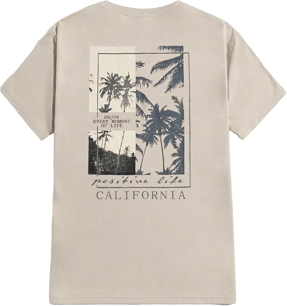 SOLY HUX Men's Graphic Tees Letter Print Short Sleeve T Shirts Summer Casual Tee Top | Amazon (US)