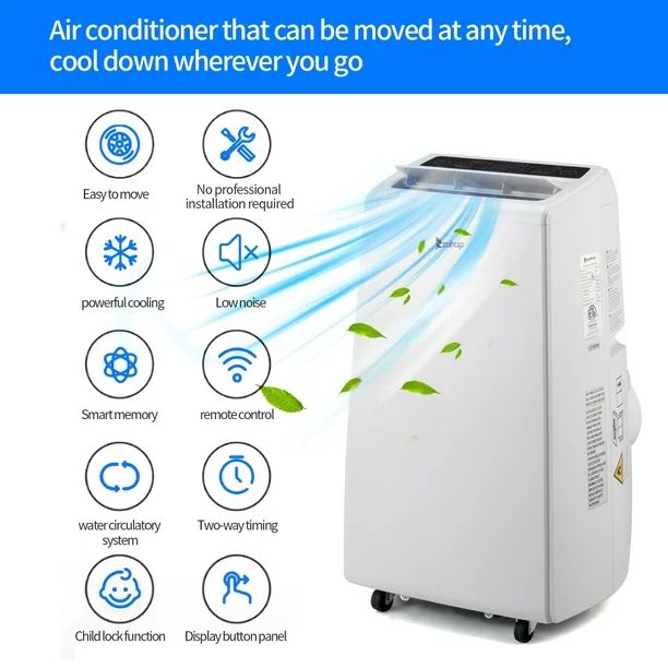Ktaxon 12000BTU ASHARE Portable Air Conditioner & Dehumidifier Function w/ Remote | Walmart (US)