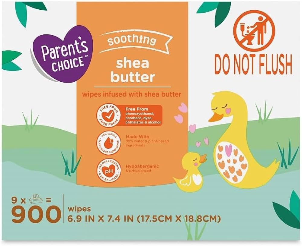 Parents Choice Shea Butter Baby Wipes, 900 Count | Amazon (US)