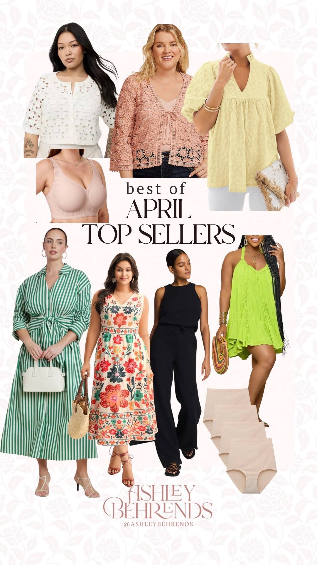 April bestsellers:
Plus size friendly dresses, vacation looks, comfy travel sets, underwear and bras. 

#LTKSeasonal #LTKPlusSize #LTKTravel