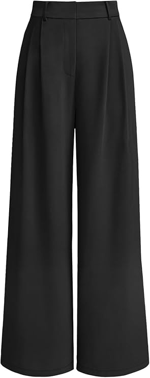LILLUSORY Womens Wide Leg Dress Pants Hight Waisted Work Business Causal Loose Palazzo Trousers | Amazon (US)