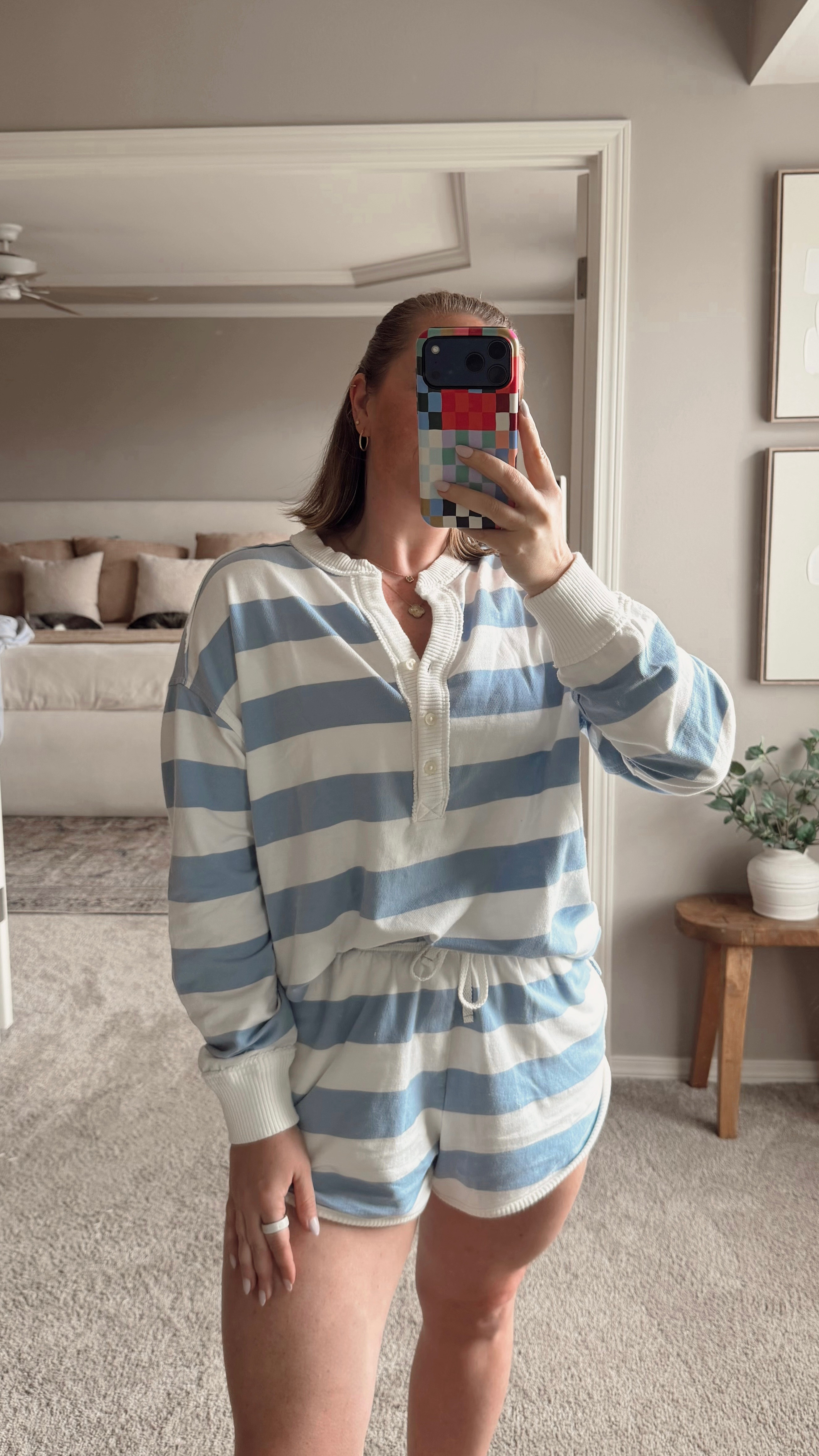Midsize Spring Outfit | Cute Matching Set | Would be a great travel outfit! Sized down to a small in the top and medium in the bottoms | Size 10 | M/L | 5'4" 

 #LTKootd #LTKMidsize #LTKTravel