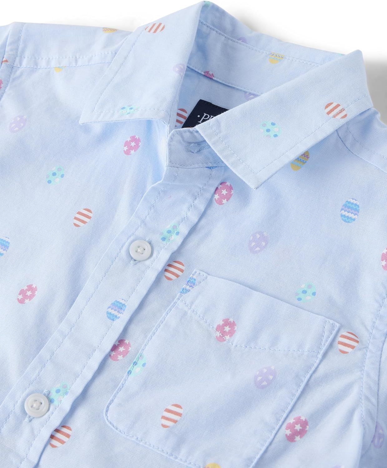 The Children's Place Baby Boy's and Toddler Poplin Short Sleeve Button Down Shirt | Amazon (US)