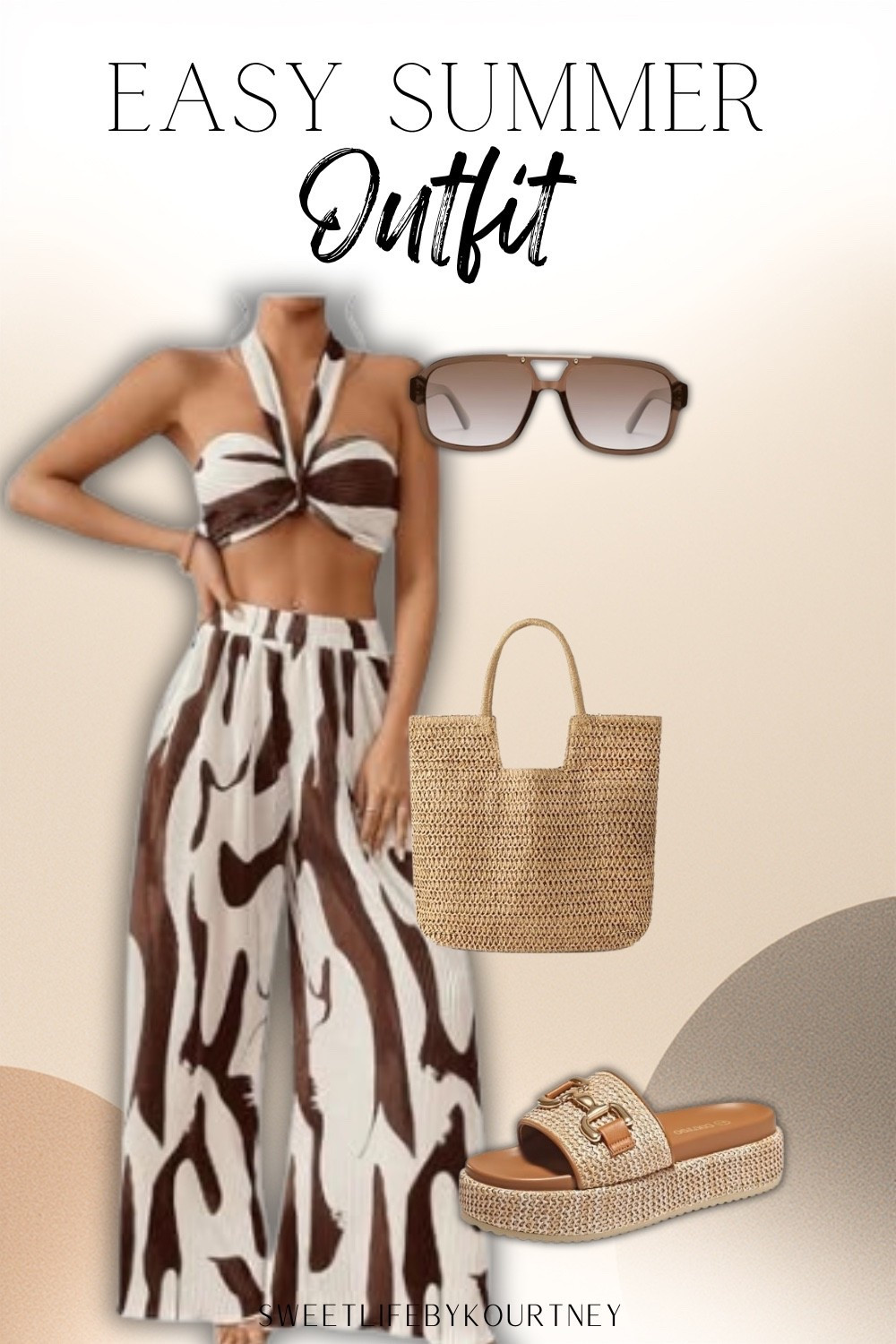 Add this easy summer outfit to your Amazon cart for a vacation look that feels bold but still effortless. The matching set, straw tote, platform sandals, and oversized sunglasses make it perfect for resort days, beach dinners, cruises, or summer trips.
#SweetLifeByKourtney #AmazonFashion #SummerOutfit #VacationStyle 

 #LTKootd #LTKSeasonal #LTKTravel