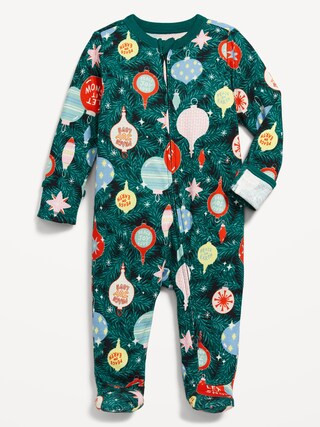 Unisex Sleep & Play 2-Way-Zip Footed One-Piece for Baby | Old Navy (US)