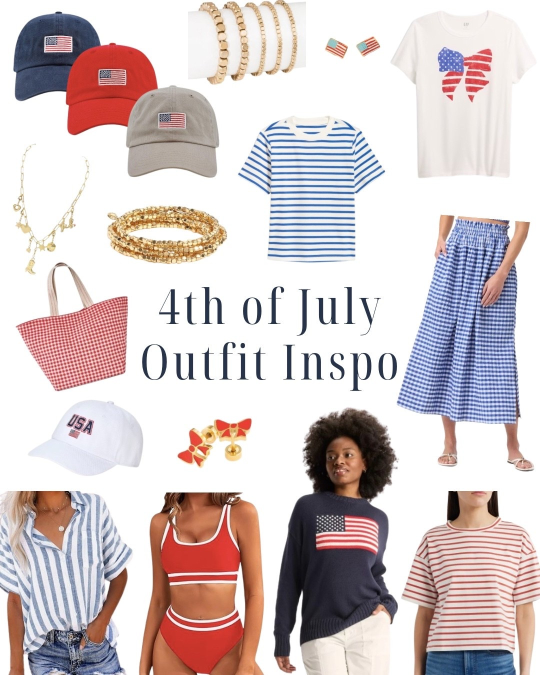 4th of July Outfit Inspo 🇺🇸✨
Whether you’re hosting a backyard BBQ, watching fireworks, or heading to the beach, I’ve rounded up the cutest red, white, and blue pieces to celebrate in style. Tap to shop your faves & get ready to sparkle this Fourth! 💙❤️🤍

#4thofJulyStyle #LTK4thofJuly #LTKswim #LTKholiday 

#LTKFindsUnder50 #LTKFamily #LTKSwim