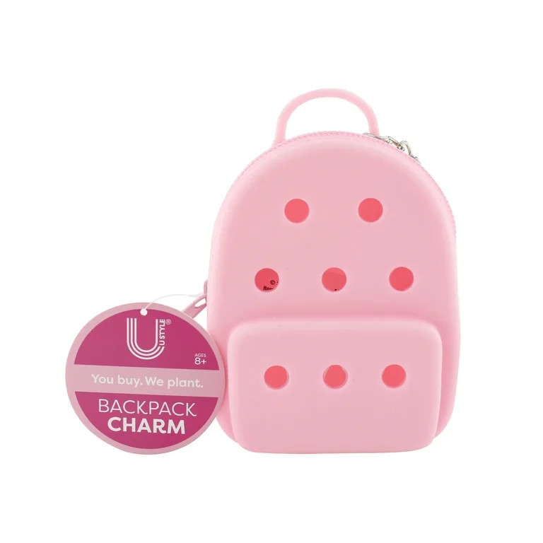 U Style Light Pink Mini Silicone Backpack Keychain with Metal Keyring | Walmart (US)