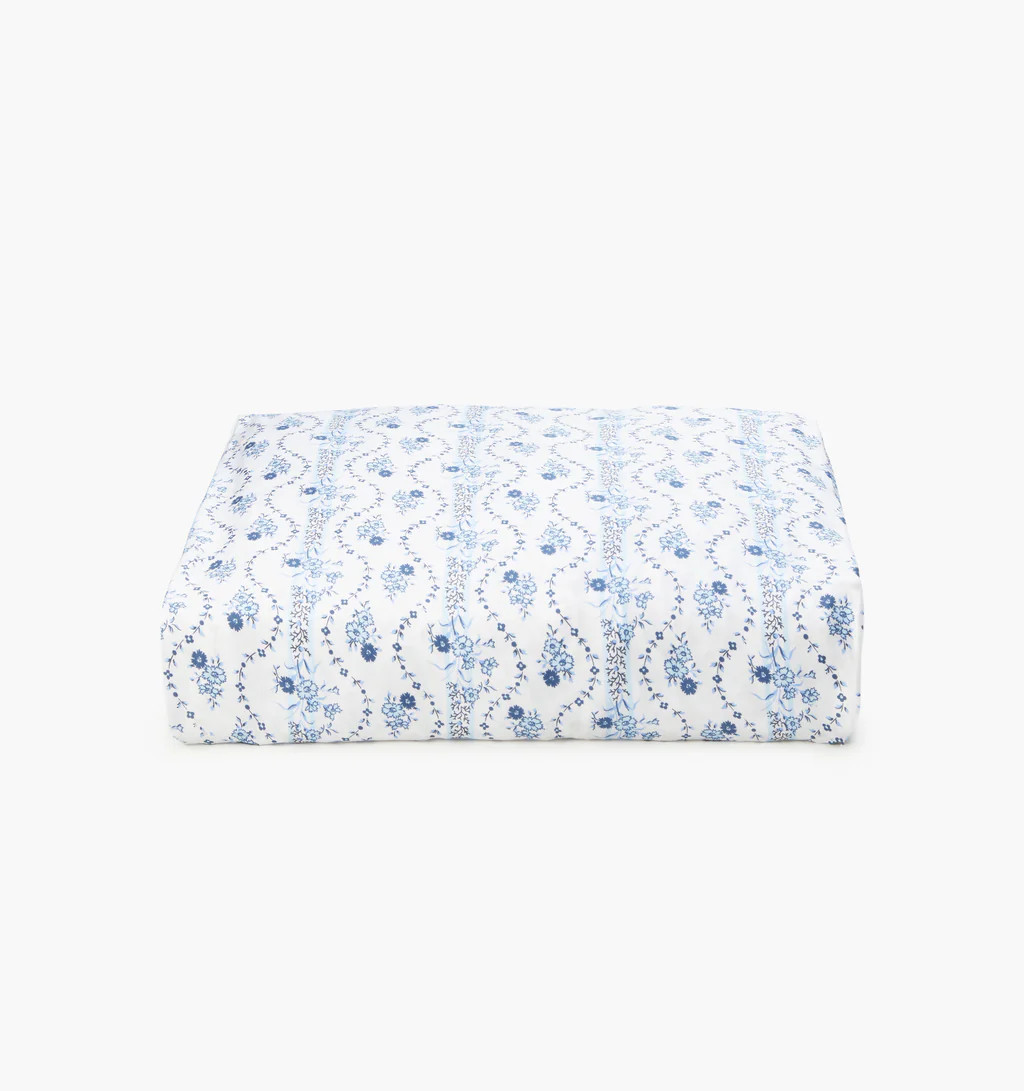 The Crib Sheet - Blue Vine Stripe | Hill House Home US