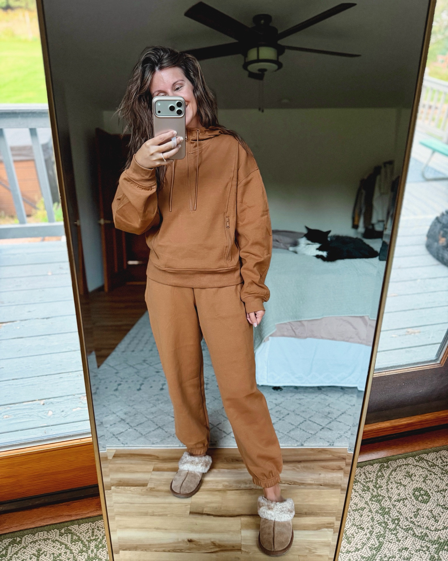 The comfiest set! Love this color for flal🙌🏽🫶🏽

small in the hoodie and xs petite in the joggers. My slippers are sooo old, but they bring them back every year. I linked this year’s version and some similar ones. I wear size 6.

#LTKPetite #LTKSeasonal #LTKootd