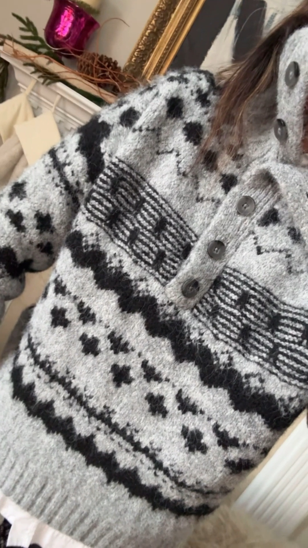 My warmest sweater is under $40, I’m wearing a white shirt under because I’m wearing leggings and like a longer layer with leggings - this sweater is sooooo soft that you don’t need to layer under! 
And it’s my warmest! So good and finially able to link! I’m went medium because that’s all they had but would prefer small ideally so take your rev size 

#LTKFindsUnder50 #LTKHoliday #LTKGiftGuide