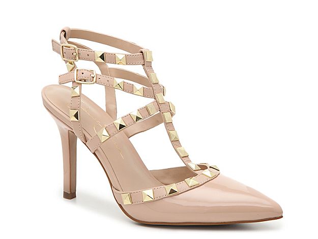 Jessica Simpson Dameera Pump - Women's - Nude Faux Patent Leather | DSW