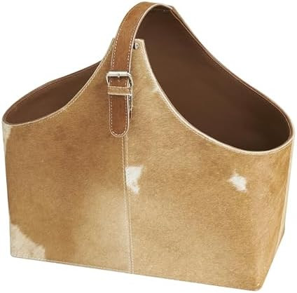 Deco 79 95929 Stylish Leather Hide Magazine Holder, 17-Inch Width X 15-Inch Height | Amazon (CA)