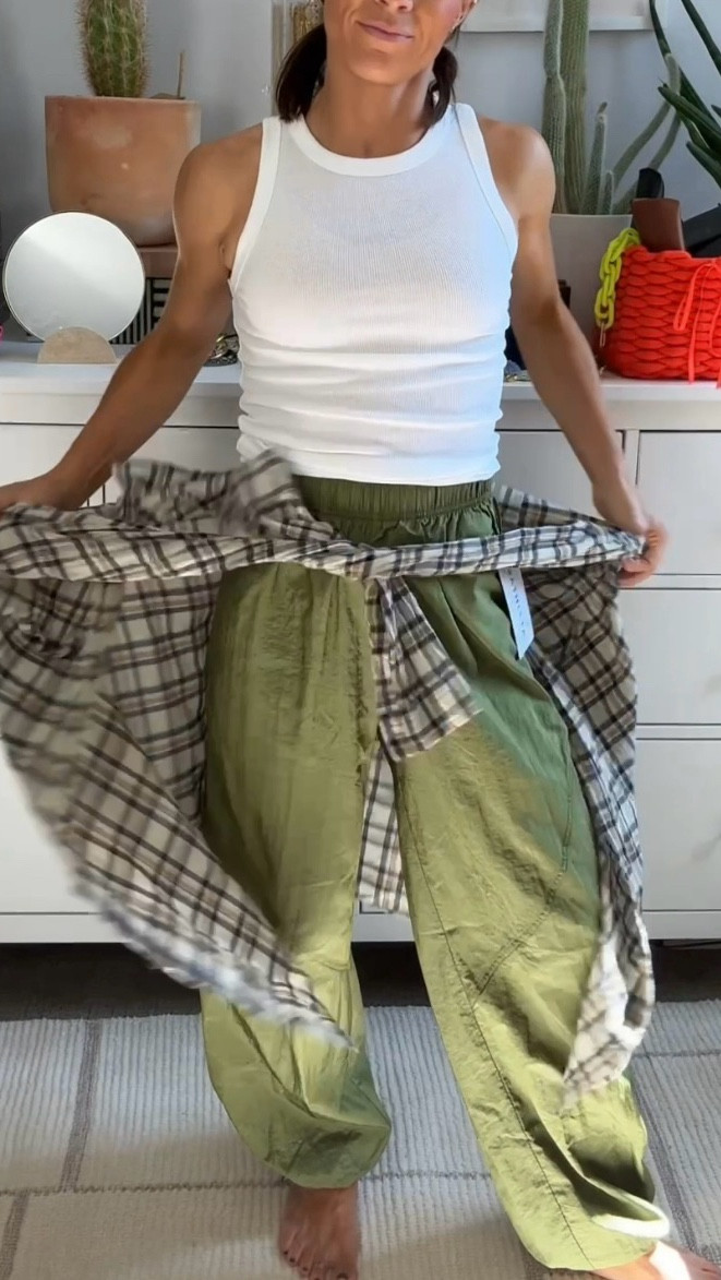 These Athleta utility pants are my new go-to ✨ breathable, lightweight, and the bungee-cord hems make them perfect for warm days and cool commutes. Love the subtle sheen and relaxed fit — so comfy and versatile!

I’m 5’3, wearing XXS, could even fold the waist folded over. 

#LTKActive #LTKSaleAlert #LTKFindsUnder100